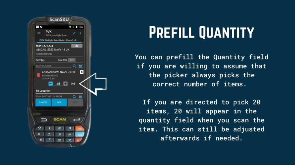 prefill quantity