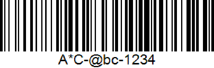 Example of Code-128 warehouse barcode