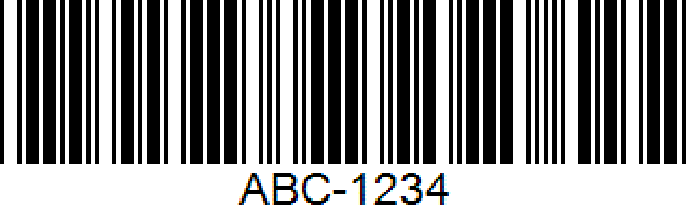 Example of Code-39 warehouse barcode